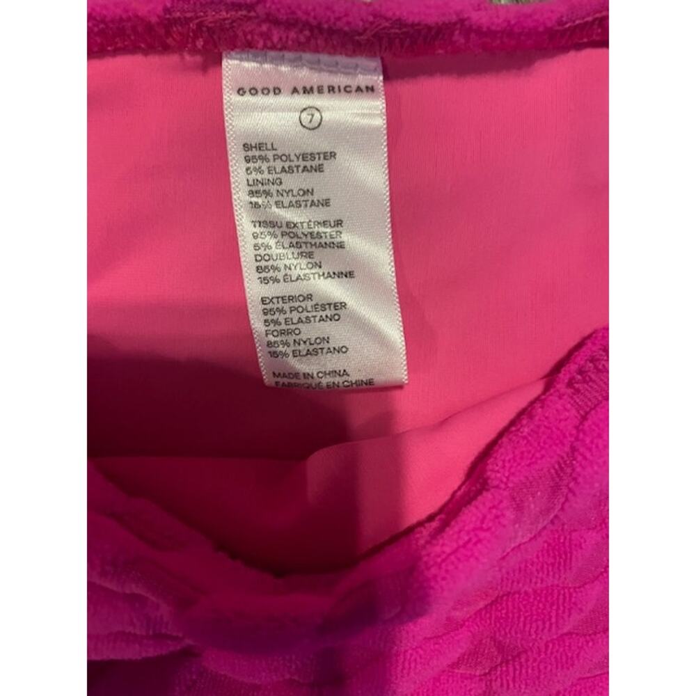 Good American Size 7 (4XL) Better Bikini Demi Top & Bottom Hawaiian Pink - Picture 2 of 5